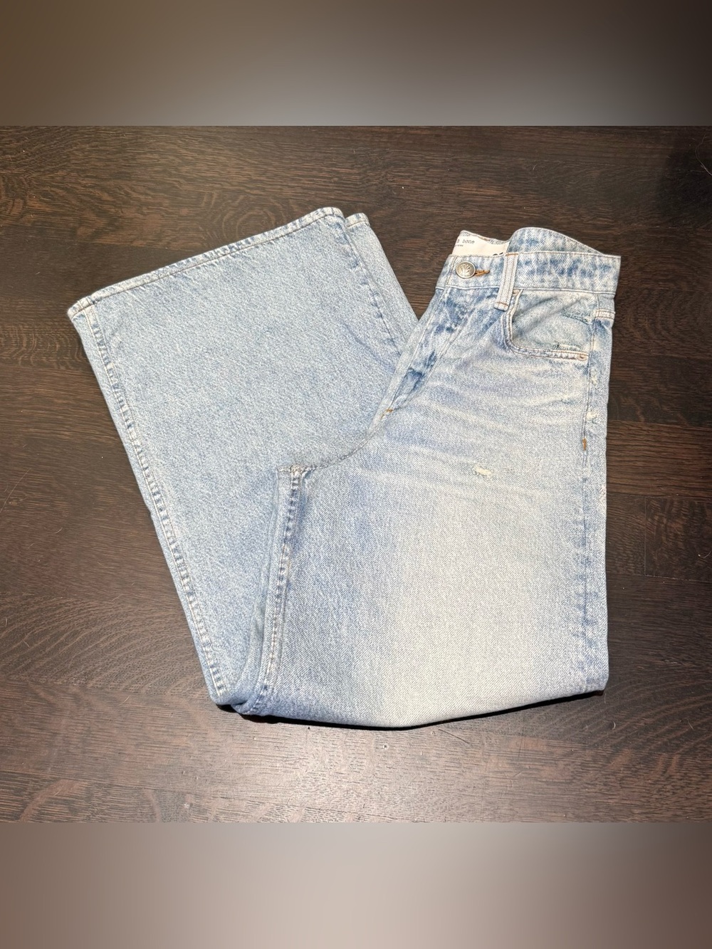 rag & bone rb Miramar Sofie Ankle Wide Leg Sweatpants Jeans in Meadow Blue 25 - Picture 5 of 6